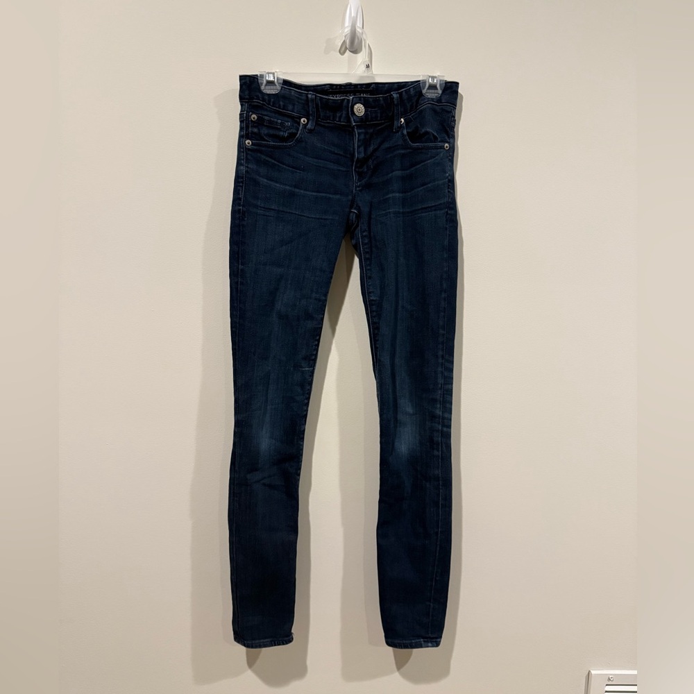 Express Jeans Dark Indigo Women's Skinny Jeans Size 28x30